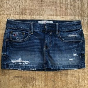 Hollister Denim Mini Skirt Size 24